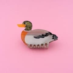 ヘアクリップ　カモのサムネイル