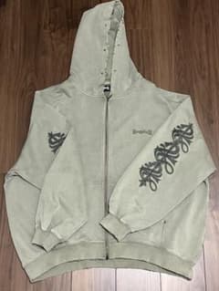SUPPLIER ジップアップパーカー ダメージ加工 XL - メルカリ