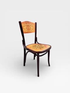 ポーランド製 木製ダイニングチェア 彫刻座面 ビンテージ アンティーク ポーランド製 木製ダイニングチェア 彫刻座面 ビンテージ アンティーク