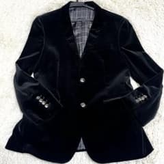 美品✨バーバリーブラックレーベル ベロアテーラードジャケット ホース