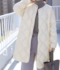 美品】アーバンリサーチドアーズ ダウンコート アイボリー M ロング 