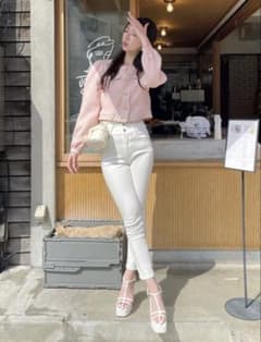 ROYAL PARTY ハイウエストスキニーパンツ ホワイトのサムネイル