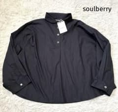soulberry 新品タグ付き　まるい襟のプルオーバー　シャツ　長袖　Lサイズ
