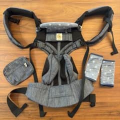 美品】エルゴベビー オムニ360 クールエア インディゴ よだれカバー付