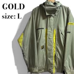GOLD ナイロンジャケット ジップ ファスナー カーキ イエロー ヴィンテージ