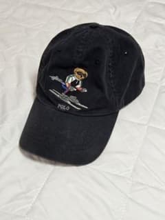極美品 ポロ ラルフローレン POLO ポロベア ベア キャップ 帽子 ブラックのサムネイル