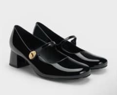 Charles &Keith メタリックバックル ブロックヒールメリージェーンのサムネイル