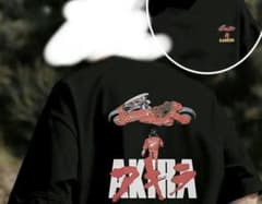 AKIRA 金田 アニメ Tシャツ 両面プリント ブラックのサムネイル