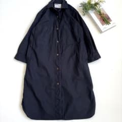 美品マーガレットハウエル MHL ヴィンテージポプリン バックボタン