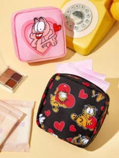 Garfield ガーフィールド ポーチ 多機能収納ケース ブラック 黒 ハートのサムネイル
