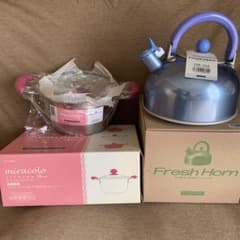 両手鍋・ケトル・フライパン・水切りカゴ・回転缶切り他　キッチン用品　8点セット 両手鍋・ケトル・フライパン・水切りカゴ・回転缶切り他 キッチン用品