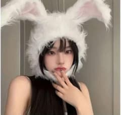 うさぎ 被り物 白のサムネイル