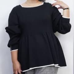 しまむら　vanilla studio フリルセーター　4L