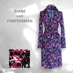 DIANE von FURSTENBERG】 ラップワンピース シルク混 襟 - メルカリ