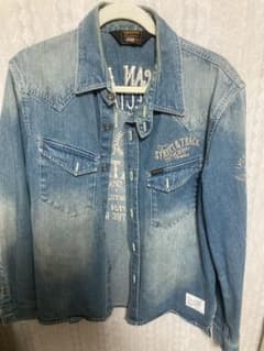 VANSON バンソン 刺繍 デニムシャツ ウエスタンシャツ ビンテージ加工のサムネイル