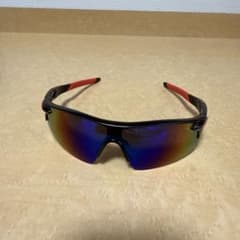 OAKLEY スポーツサングラス ブラック レッド