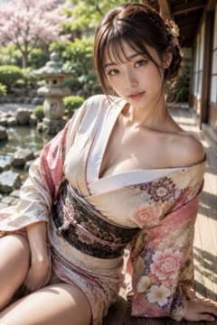 【W009】AI美女 画像 L版 写真プリント 生写真 作品 ポスター 和服のサムネイル