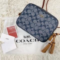 美品】コーチ ショルダーバッグ カメラバッグ C8666 デニム