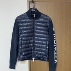 MONCLER ダウンジャケット ニット切り替え ネイビー　美品のサムネイル