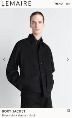LEMAIRE BOXY JACKET black denim - メルカリ