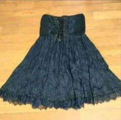 Ozz On Japan 黒のレースフレアスカートのサムネイル