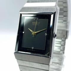1986年製 【稼働品】セイコー シャリオ スクエア 腕時計 ブラック文字