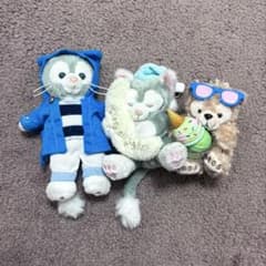 ディズニー ダッフィー＆ジェラトーニ ぬいぐるみバッジ 3点セットのサムネイル