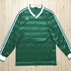 adidas トレフォイル グリーン　ゲームシャツ　サッカー　デサントのサムネイル
