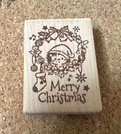 ① ハリネズミ クリスマスリース / はんこのサムネイル