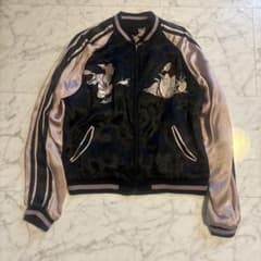 花旅楽団 菊 七福神 刺繍 リバーシブル スカジャン - メルカリ