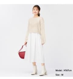 GU チャンキーニットシャツコンビネーションワンピースのサムネイル