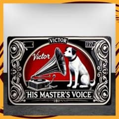 Victor ビクター ニッパー 犬 ヴィンテージ アメリカン雑貨 ブリキ看板