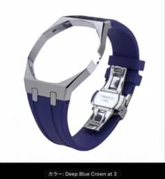 【makoto】ロイヤルポップ用ベルトステンレスベゼルブルーリューズ3時 新品♪Swatch Royal Pop対応 ステンレスベゼル ラバーベルト 青 - メルカリ