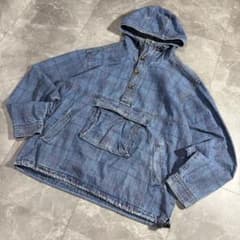 【希少】ETERNAL エターナル 児島 チェック柄 デニム アノラック38 希少 ETERNAL エターナル デニム アノラック 児島 チェック 日本 38