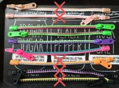 ファスナー カラフル ブレスレット キーホルダー デコパーツ 4種類のサムネイル
