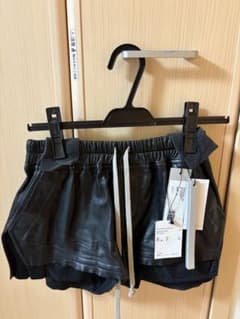 Rick Owens fog boxers ラムレザー ショートパンツ ブラック - メルカリ