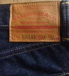 Warehouse　1001XX　W34 L32　リジッド　ウエアハウス Warehouse 1001XX W34 L32 リジッド ウエアハウス - メルカリ
