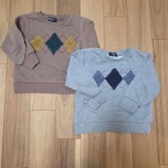 COMME CA ISM キッズ トレーナー 2枚セット 100cmのサムネイル