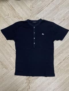 BURBERRY BLACK LABEL ヘンリーネックTシャツ 黒のサムネイル