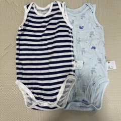 UNIQLOベビー肌着 ロンパースノースリーブ 2枚セットのサムネイル