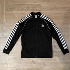 adidas ブラック ジャージジャケットのサムネイル