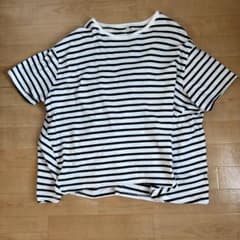 coca ボーダー柄 半袖Tシャツ ホワイト ブラック Mサイズのサムネイル