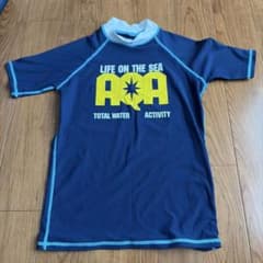 AQA ラッシュガード ネイビー/イエロー 100cm以上のサムネイル