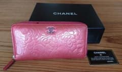 CHANEL シャネルカメリア長財布 ピンク 正規品のサムネイル