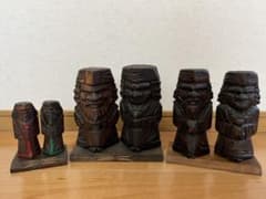 アイヌ民族　木製彫刻 6体セットのサムネイル
