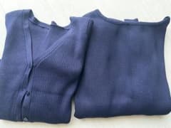 神戸レタス　ノースリーブワンピースとカーディガンセット　岡部あゆみコラボ　美品のサムネイル