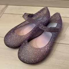 ABC ラメ入り 花柄 サンダル パープル　22㎝のサムネイル