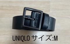 UNIQLO ユニクロ　イタリアンオイルドレザーベルト Mサイズ ブラック
