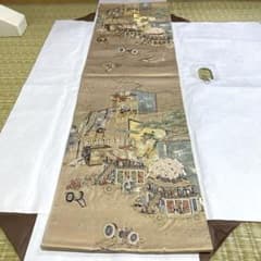 着物-着物帯156【袋帯】【正絹】平安絵巻を纏うような美しさ 総刺繍