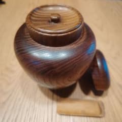 木製 茶筒 茶さじ付きのサムネイル